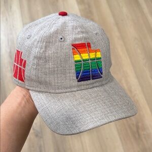 Utah NBA Jazz City Rainbow New Era Gray Cap with Rainbow and Red Embroidery